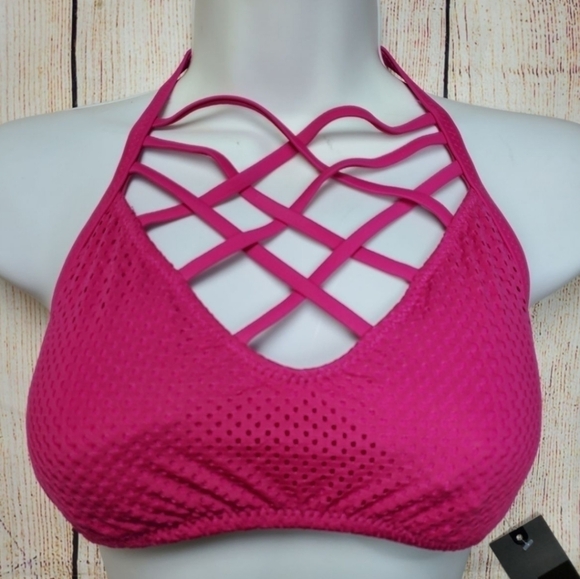 MOSSIMO Fuchsia Pink Bikini Top - Picture 1 of 4